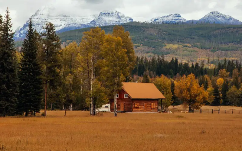 Quiet cabin in the mountains
